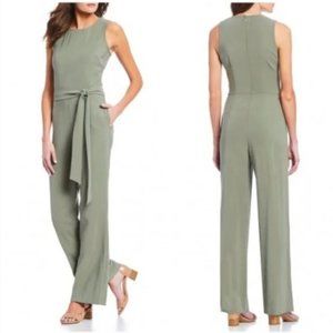 Alex Marie Olive Sprig Tammy Sleeveless Jumpsuit sz12